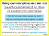 Comma Splicing and Run-ons - KS3 Teaching Resources (slide 5/15)